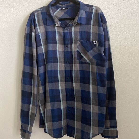 DC button down shirt plaid NWOT Sz xxl - Picture 2 of 10